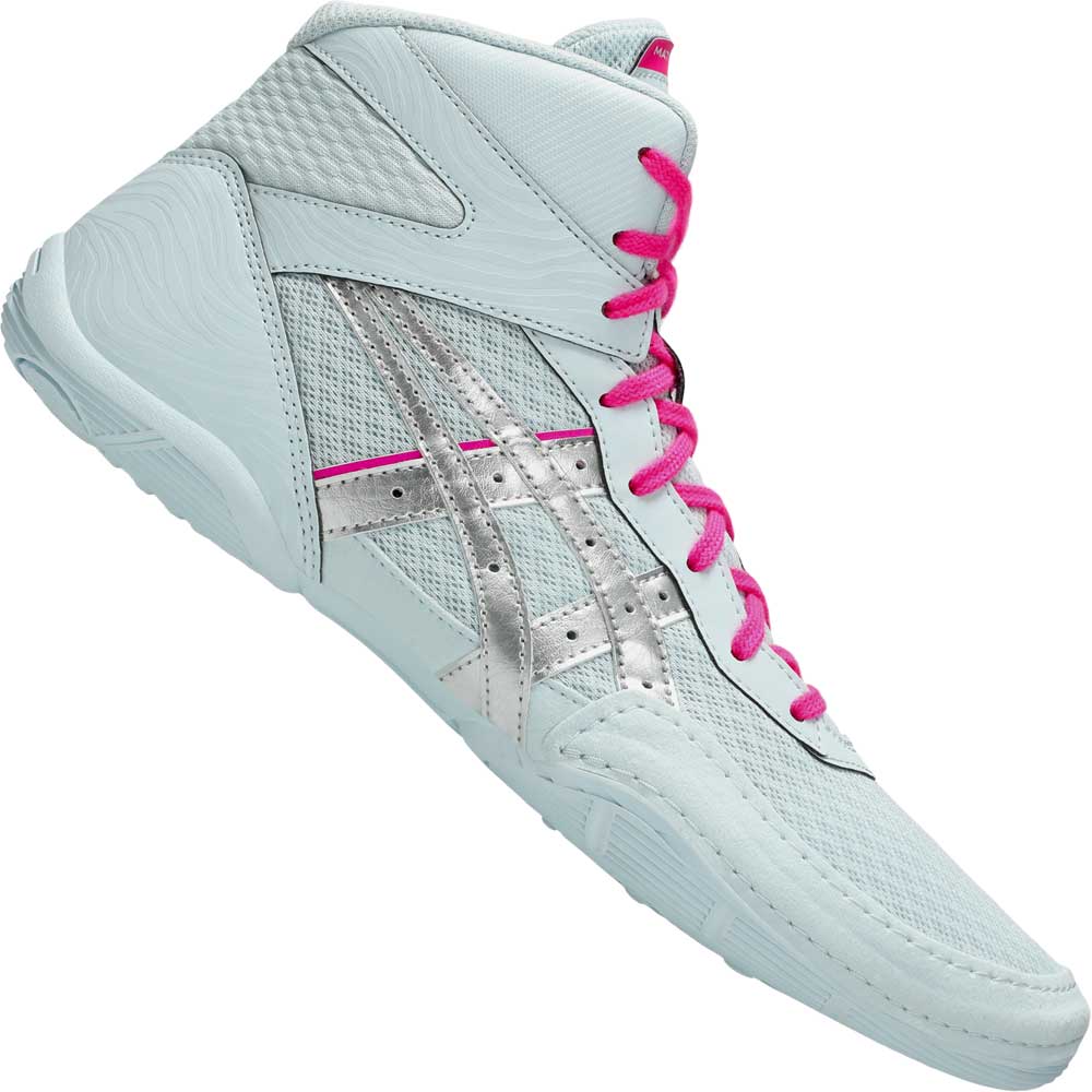 Asics Matflex 7 GS Kids Youth Wrestling Shoes Gray Pink