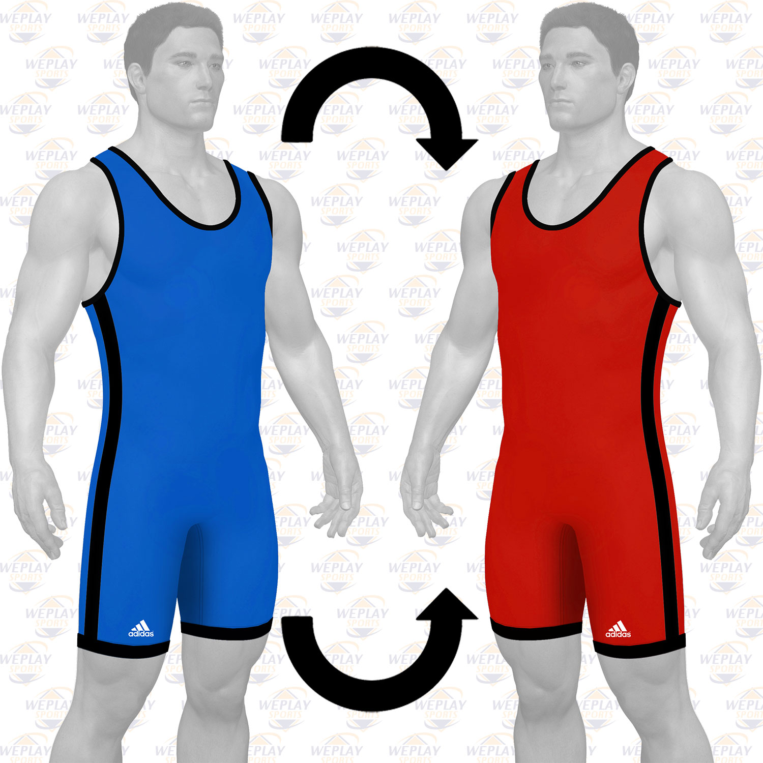 Red blue sales reversible singlet